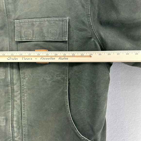 Y2K Carhartt Arctic Jacket Quilt Lined Corduroy C26 MOS Moss Green 2XL Heavy - Picture 4 of 11